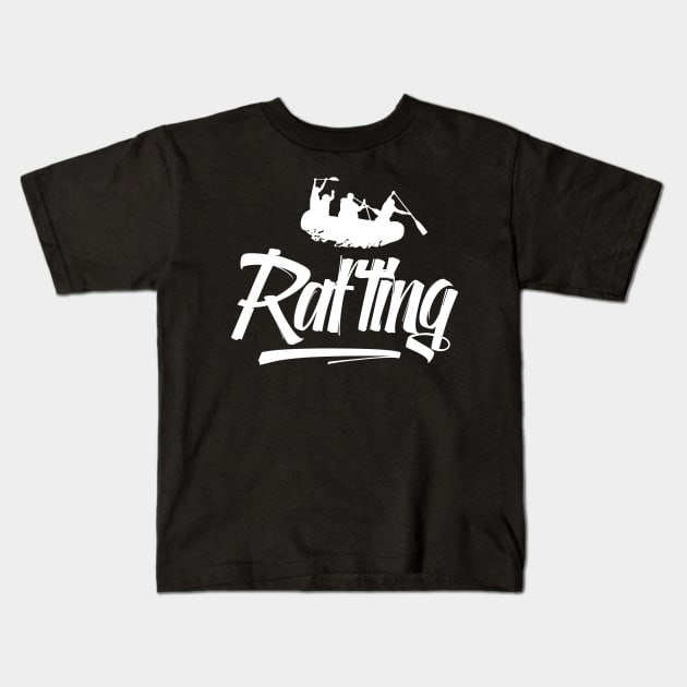 Rafting Raft Team Rafter White Water Kids T-Shirt by dr3shirts